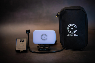 The Center Cam Deluxe Package includes a center cam webcam, soft case, and video conferencing light