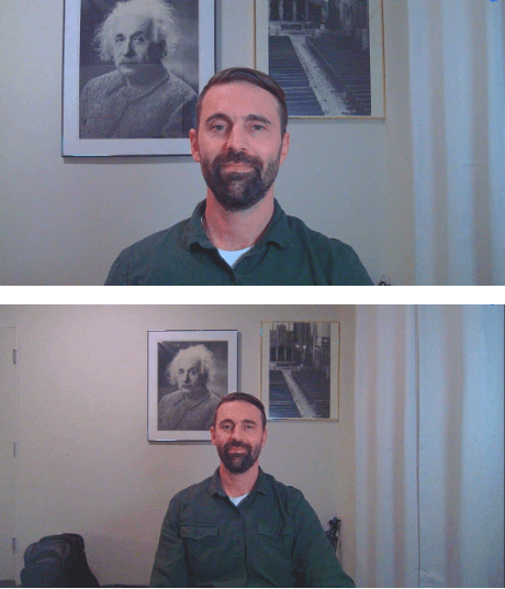 This is a comparison between the 65 FoV lens and the 80 FoV lens at 3 feet or 1 meter using the Center Cam Webcam.